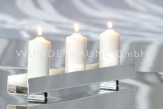 Kerzenständer &#8211; verchromt, L: 50/100 cm