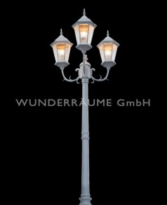 Straßenlaternen-Set in kupfer oder weiß
