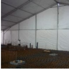 Baustellenüberdachung – Schutzzelt für Baustellen