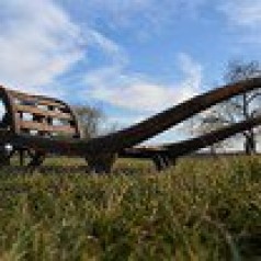 alter Handwagen, Wagen, Bauernhof Karren, Hofkarren