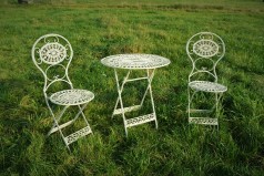 Gartenstühle, Gartentisch, Metall Garten Sitzgruppe, Gartendekoration