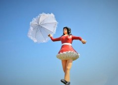 Seiltänzerin, Zirkus Dekoration, Jahrmarkt Dekoration