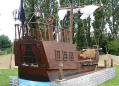 Piratenschiff 8m , Piraten Dekoration , Maritime Dekoration