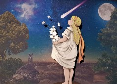 Märchen Kulisse Sterntaler, Märchen Dekoration