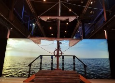 Fotopoint Ruderstand &#8211; Ansprachen Podest &#8211; Maritimes Podium, Maritime Dekoration, Hafenfest