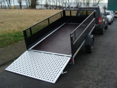 Offener Kastenanhänger 1800 kg kippbar Laubgitter Auffahrrampe gebremst 100 km/h 3010 x 1530 x 660