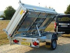 Dreiseitenkipper Kipper Hochlader 1800 kg gebremst einachser Handpumpe 2670 x 1500 x 350 = 1,40 m³