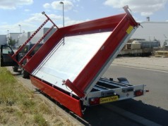 Dreiseitenkipper Kipper Hochlader 3500 kg gebremst E-Pumpe + Handpumpe H-Gestell 4010 x 2040 x 350
