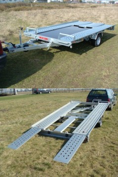 PKW Transportanhänger Autotransporter kippbar 1300 kg gebremst 100 km/h 3500 x 1950 Nutzlast 900 kg