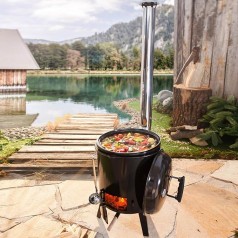 BBQ Eintopfofen Grillfunktion Hähnchengrill Kugelgrill Barbecue Outdoor Gulaschkanone Hähnchenbräter