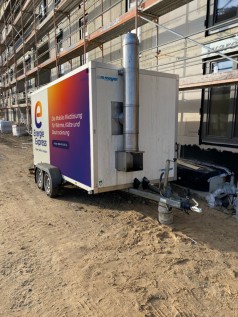 Mobile Heizzentrale, Ölheizung, Gasheizung, Strom von 9 kW bis 1000 kW DEUTSCHLANDWEIT zu vermieten