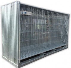 Bauzaun / Mobilzaun verzinkt 3,50 x 2 m Gewicht: ca. 13 kg Baustellenzaun PE-Fuß