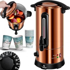 Glühweinkessel 10 L Edelstahl 1800 W 30-100°C Glühweinkocher Kakaokocher Thermostat Glühweinautomat