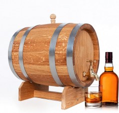 Schnapsfass 10l Weinfass für Wein und Whiskey Holzfass für Alkohol aus Eiche Getränkespender Alkohol