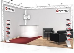 Messestand 12 qm 3 x 4 Traversen Alu 3 x 4 x 2,5 m = 12 m³