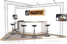 Messestand 15 qm 5 x 3 Traversen Alu 5 x 3 x 2,5 m = 15 m³