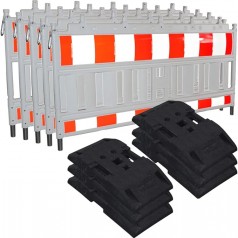 Absperrzaun 5 Stück Schrankenzaun Bauzaun Baustellenzaun Warnbake Absturzsicherung Baustelle Absperr