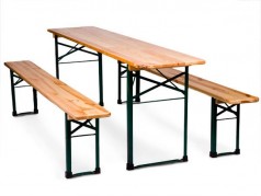 Bierzeltgarnitur 1 Tisch mit 2 Bänken günstig mieten