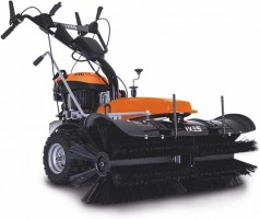 Kehrmaschine Benzin Profi 4,9 PS – Kehrbreite 100 cm | 70 L Box | E-Start | 3 Vorwärts- &amp; 1 Rückwärt