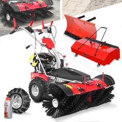 Benzin-Kehrmaschine TÜV Rheinland geprüft GS Zertifikat 100 cm Kehrbürste 196 ccm Motor 6,5 PS inkl.