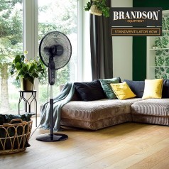 Zimmerventilator Büroventilator Standventilator mit Fernbedienung und Display Oszillation 80 Grad 60