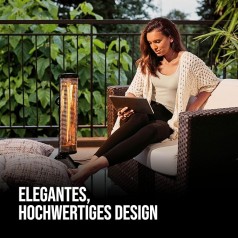 Elektro Standstrahler drehbar Heizpilz Heizstrahler Infrarot-Strahlungswärme 60° Oszillationsfunktio