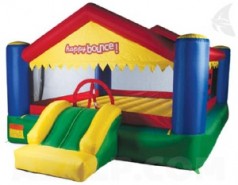 Hüpfburg Partyhaus 20 m² mit Rutsche und Schutznetz