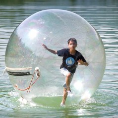 Wasserlaufball Rollerball 2 m Durchmesser aufblasbarer Wasserball transparenter Ball aus PVC für Erw