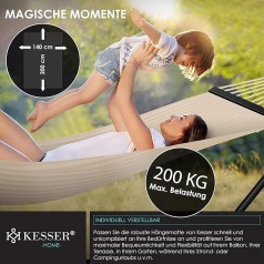 Hängematte mit Gestell Auflage Doppelhängematte 2 Personen stabiles Gestell 200 kg belastbar Indoor