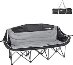 Campingstuhl 3er faltbar Camping Stuhl XXL für Erwachsene mit Becherhalter und Armlehne Übergröße kl