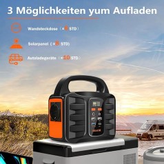 Handyladegerät 200 W tragbare Powerstation Solargenerator Ladegerät Stromgenerator Stromquelle 194Wh