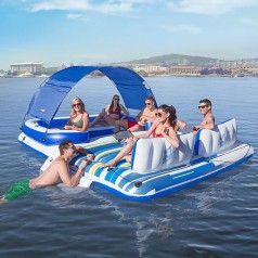 Schwimminsel aufblasbare Insel aufblasbarer Schwimmer für Pool oder See für 6–8 Personen große schwi