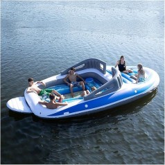 Schlauchboot aufblasbares Boot PVC Wasserpiraten Pool + See für 4-6 Personen Lake Ocean Floating Pla