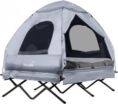 Feldbett Zeltbett für 2 Personen Zeltliege erhöhtes Campingbett aufblasbare Luftmatratze wasserdicht