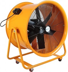 Bauventilator Innenventilator Metallventilator Windmaschine Rohrventilator Orange Durchmesser 600 mm