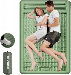 Camping Isomatte mit Fußpumpe 12 cm ultra dick aufblasbare Camping Matratze ultraleicht wasserdichte