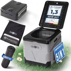 Campingtoilette mobil ohne Chemie [faltbar] einzigartige Stabilität | Trockentoilette Campingplatz V