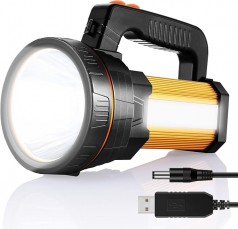 Handlampe Handscheinwerfer 7000 Lumens LED Taschenlampe wiederaufladbar super hell Strahler Camping