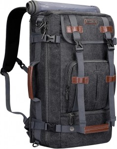 Reisetasche Rucksack Jagdrucksack Campingrucksack Laptop Reiserucksack Convertible 17 Zoll schwarz