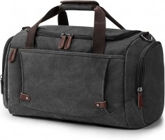 Reisetasche 38 l Vintage große Kapazität Wochenendtasche Retro-Canvas für Reisen Camping Sport