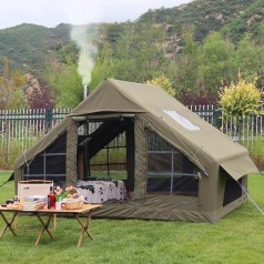 Sportzelt aufblasbares Zelt Campingzelt wasserdichtes Hauszelt Stehhöhenhaus Luxus-Wohnzelt Camping