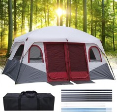 Zelt Campingzelt Festivalzelt Großzelt wasserdicht winddicht mit Stehhöhe Familienzelt 4 Personen