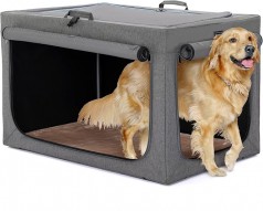 Hundebox faltbar Hundetransportbox Transportbox Hundeschlafbox für große Hunde für Zuhause Zwinger