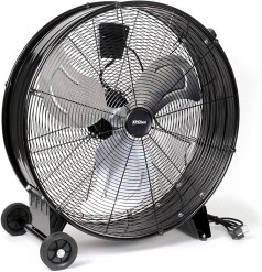 Trommelventilator Standventilator Windmaschine 60 cm 180 W mit Kabel und Rollen 3 Geschwindigkeiten