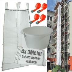 Bauschuttentsorgung Bauschuttrutsche Schuttrutsche 12 m flexibel 4x3m Schläuche hohe Standfestigkeit
