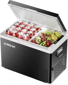 Tiefkühlbox 40L Kühlbox Dual Zone minus 20°C bis plus 20°C mobiler Campingkühlschrank Tiefkühltasche