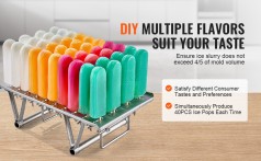 Eis am Stil Maschine Eisbereiter gewerbliche Eismaschine 40 Stück Edelstahl-Eismaschine für Eis