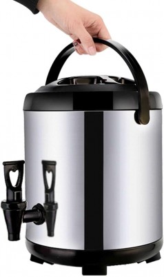 Thermobehälter 10l Getränkespender aus Edelstahl mit Zapfhahn isoliert für heiße und kalte Getränke