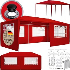 Festzelt 3 x 6 Festivalzelt Partyzelt Gartenzelt Pavillon UV-Schutz 18 m² Dachösen Fenster