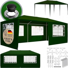 Festzelt 3 x 6 Festivalzelt Partyzelt Gartenzelt Pavillon UV-Schutz 18 m² Dachösen Fenster
